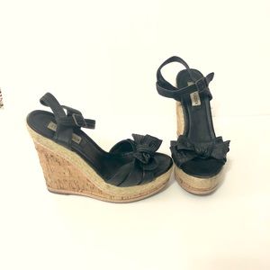 Steve Madden Black Wedges